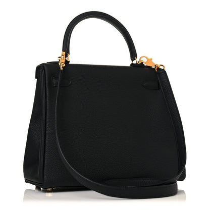 Hermes Togo Kelly Retourne 25 Black 3 of 35