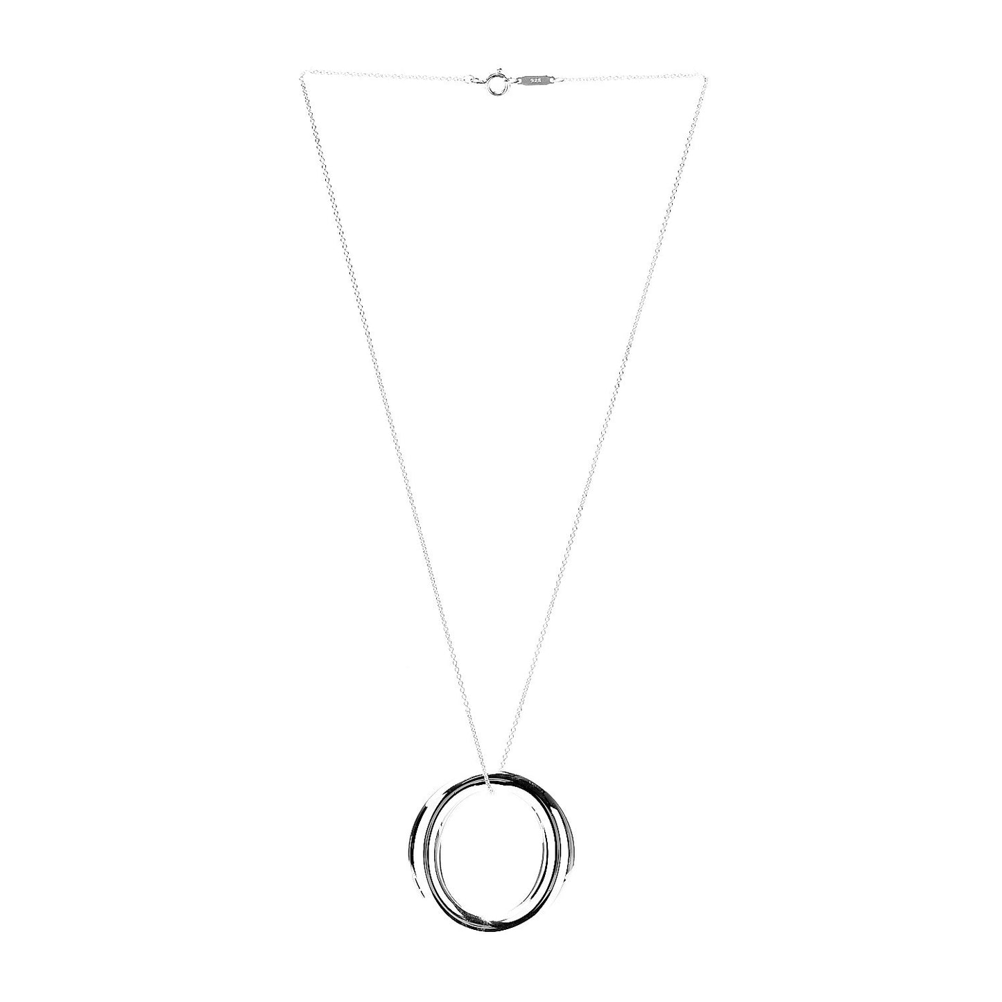 Sterling Silver Large Elsa Peretti Sevillana Pendant Necklace