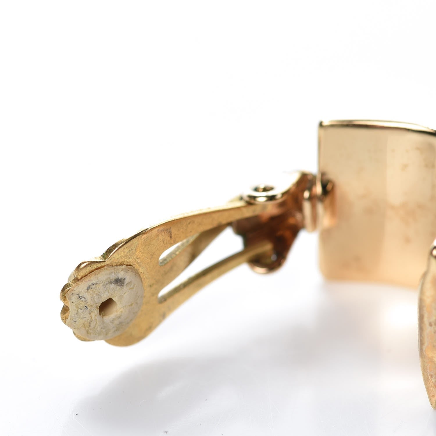 Hermes Enamel Clip On Earrings Gold 8 of 9