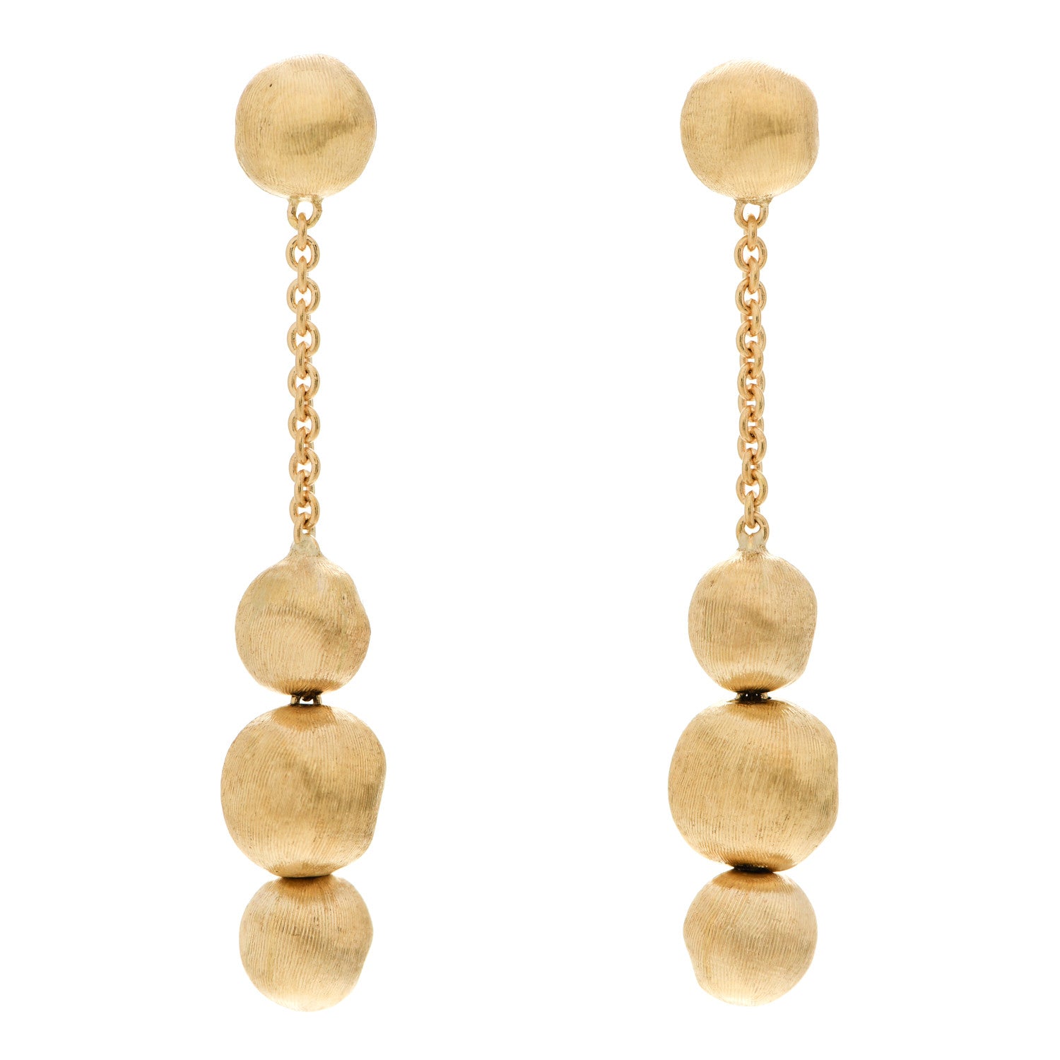 Marco Bicego 18K Yellow Gold Africa 3 Drop Earrings 1 of 4