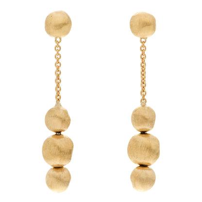 Marco Bicego 18K Yellow Gold Africa 3 Drop Earrings 1 of 4