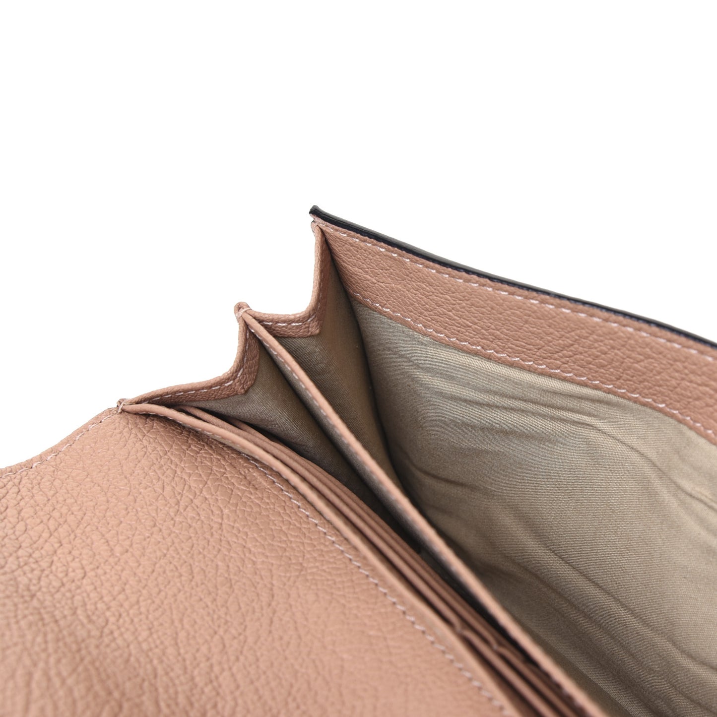 Goatskin Elsie Long Wallet Gingerbread