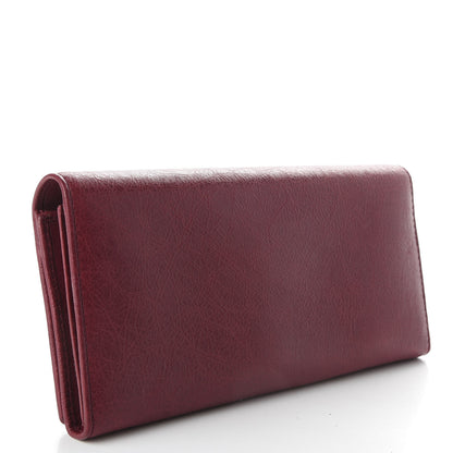 Balenciaga Agneau Giant 12 Silver Hardware Money Wallet Cassis 3 of 7