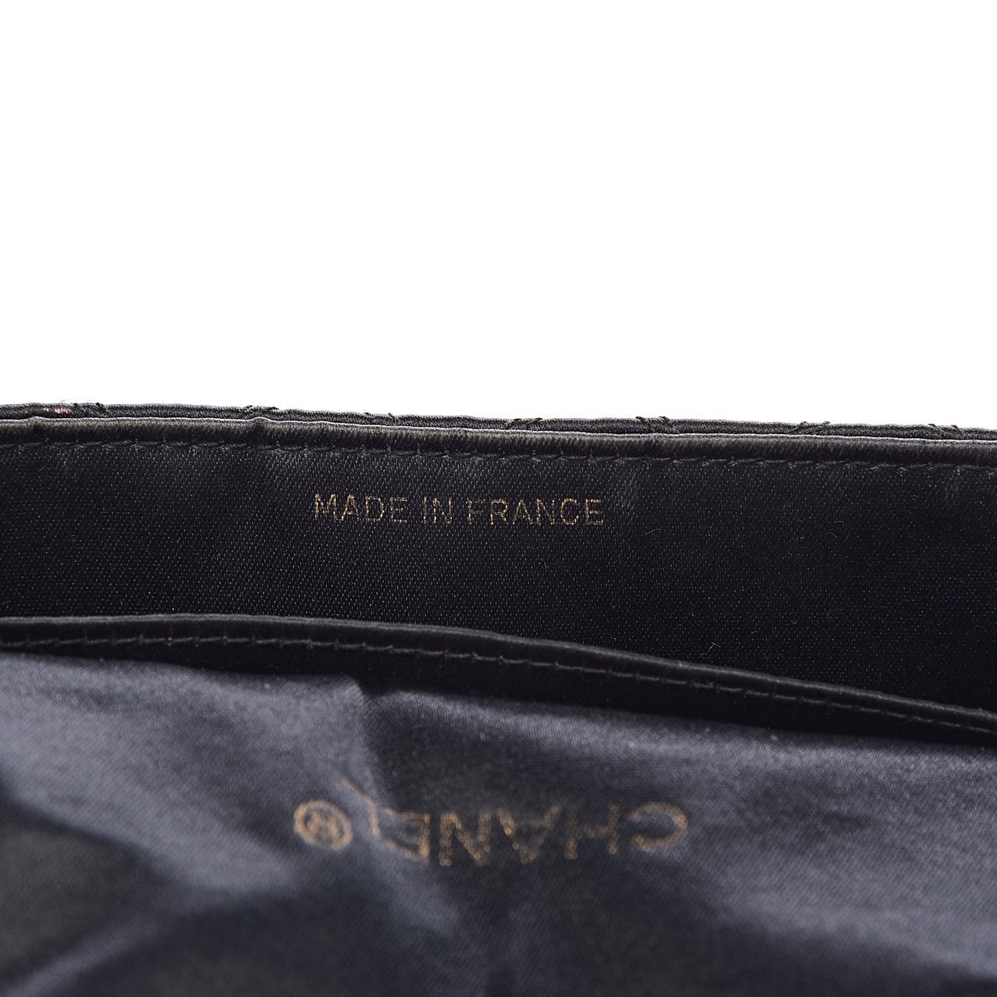 Satin Double Stitched Mini Single Flap Black