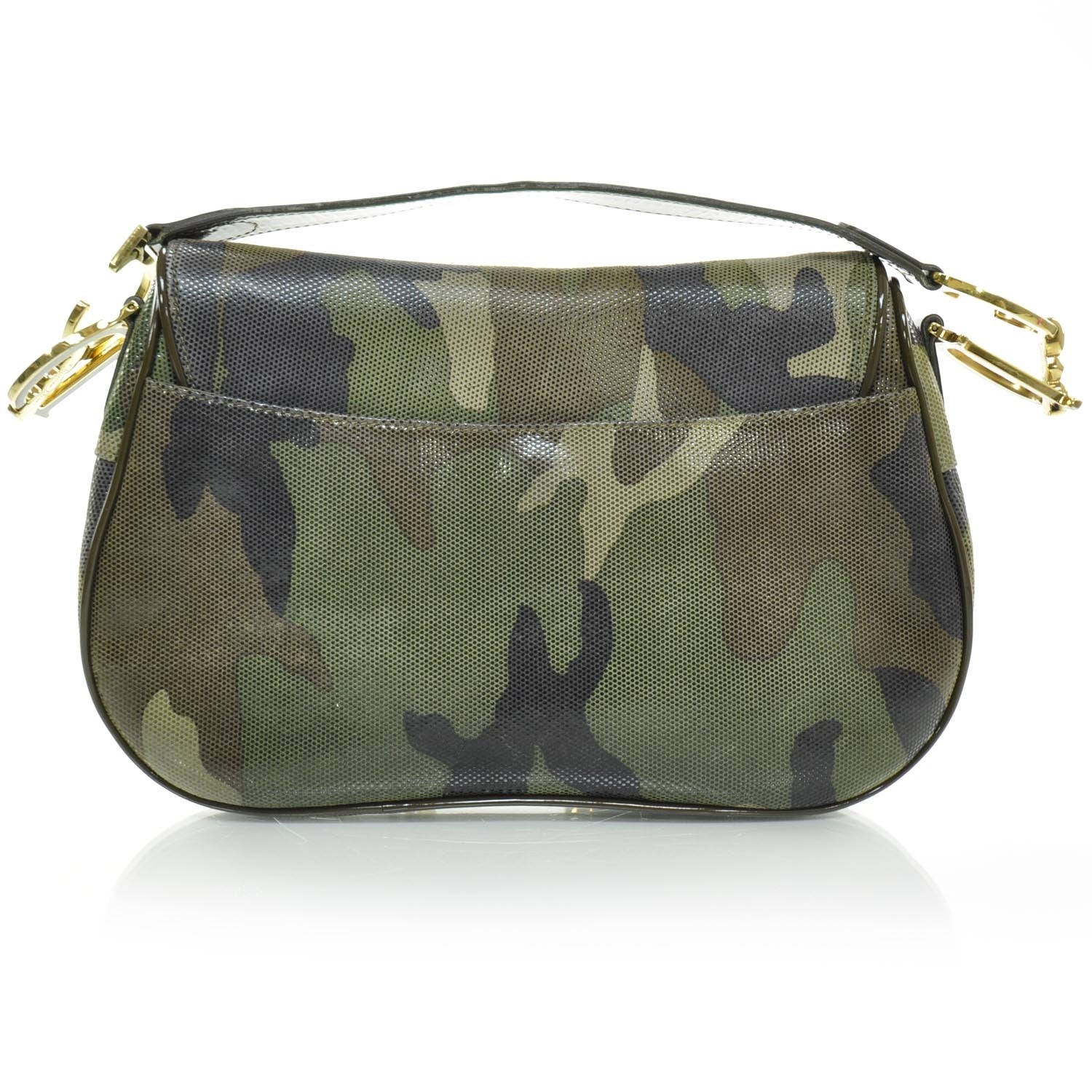 Christian Dior Pixelated Calfskin Camouflage Saddle Bag 4 of 9