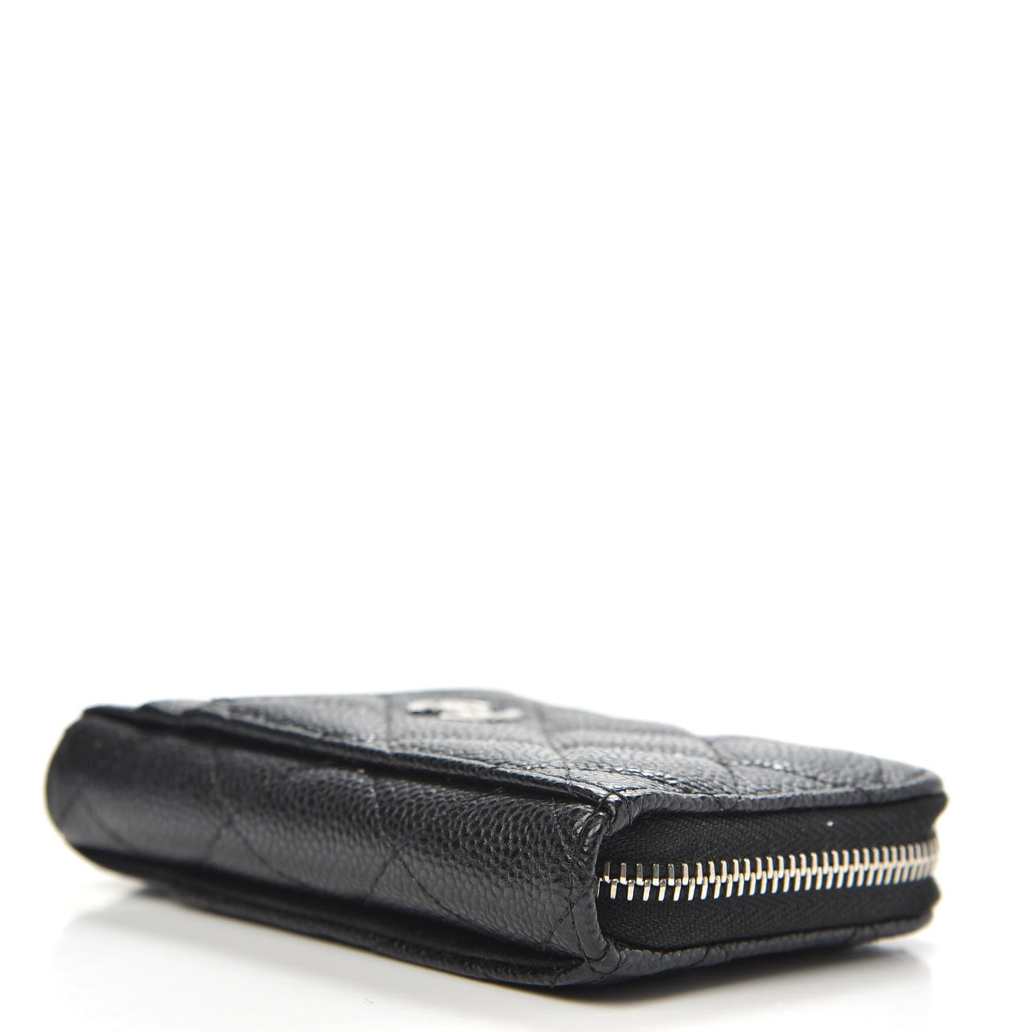 Chanel Caviar Quilted Zip Card Holder Black 9 of 16