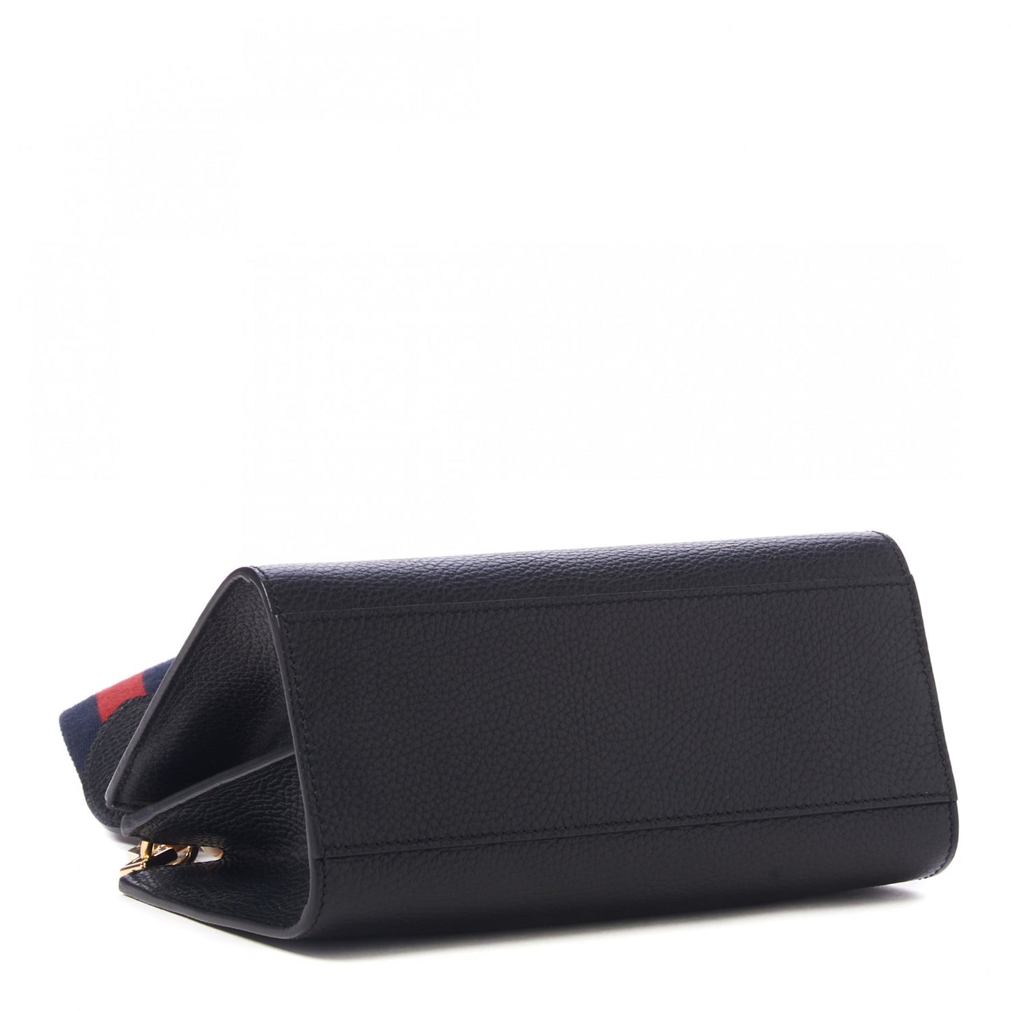 Nappa Bamboo Web Mini Nymphaea Top Handle Bag Black