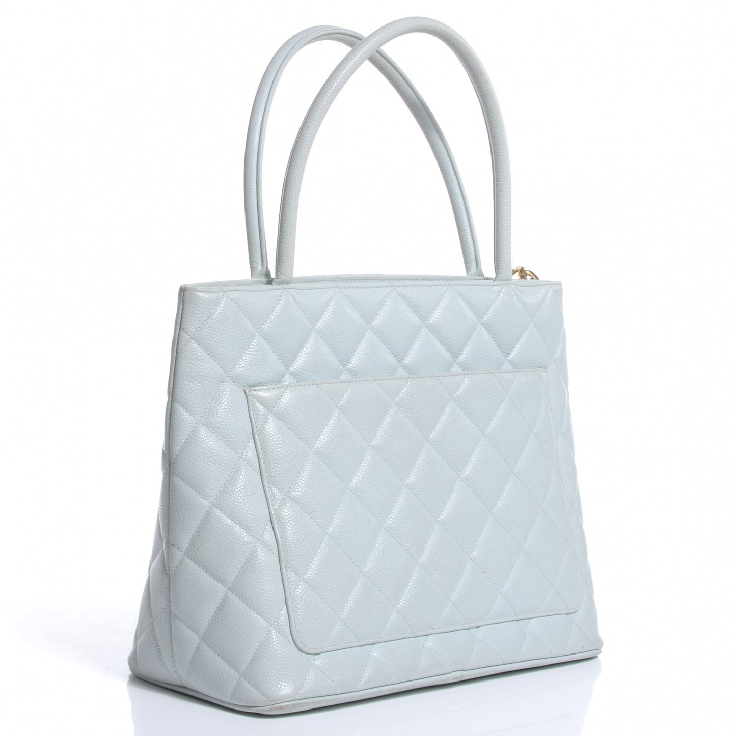 Caviar Medallion Tote Light Blue