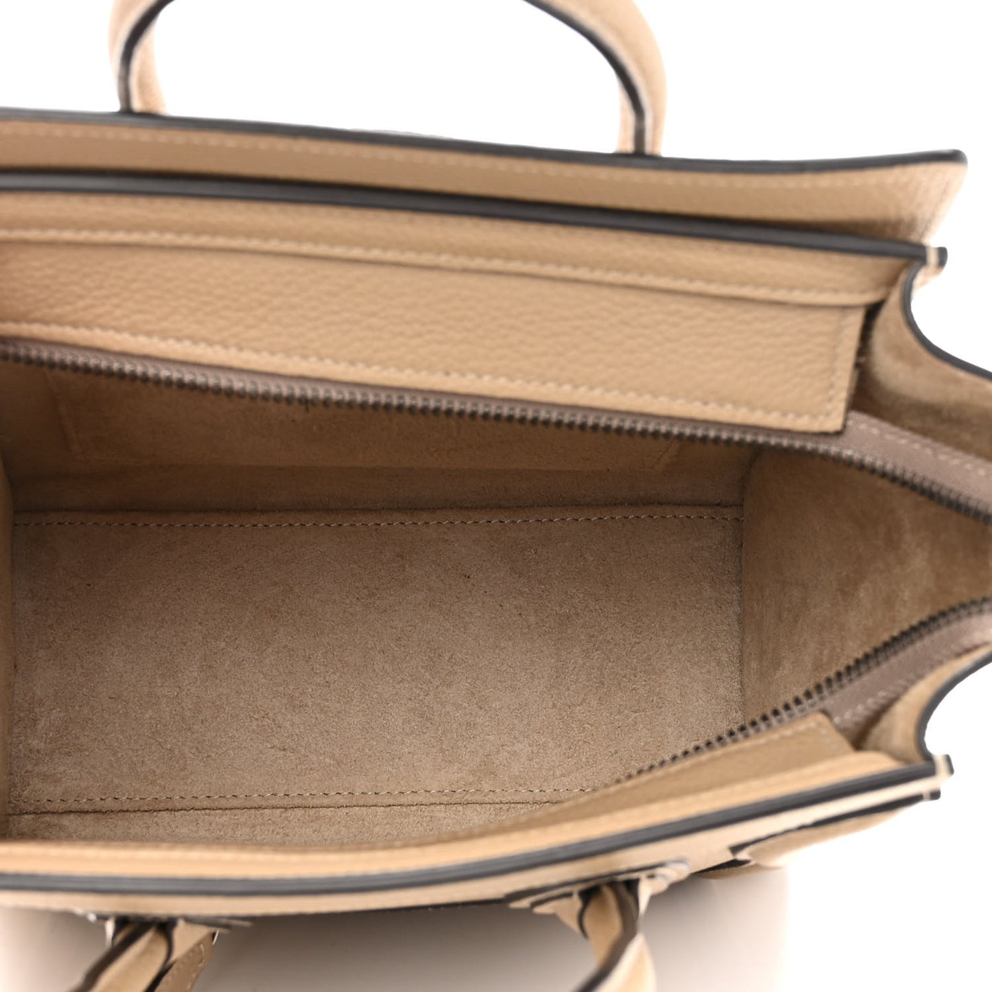 Drummed Calfskin Nano Luggage Dune