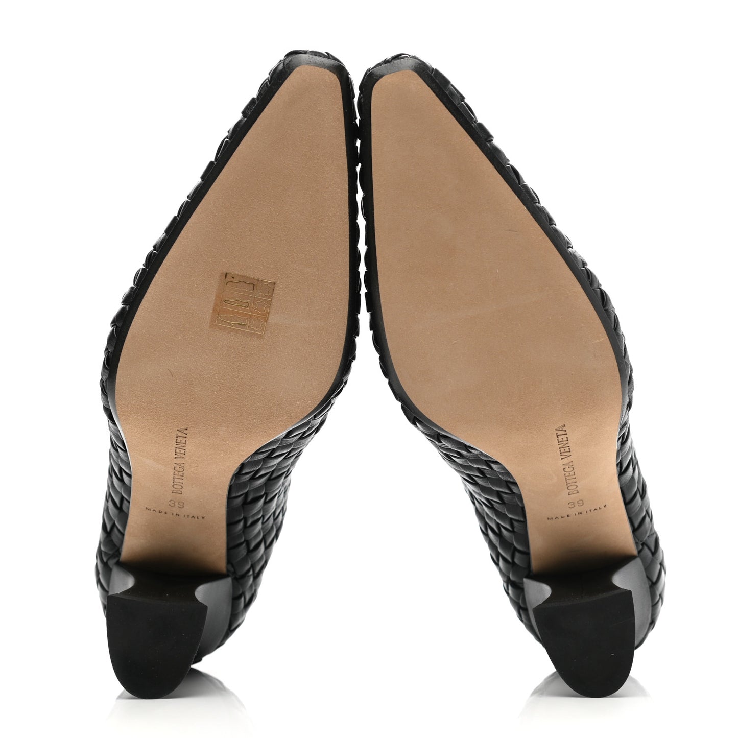 Nappa Intrecciato Ankle Boots 39 Black