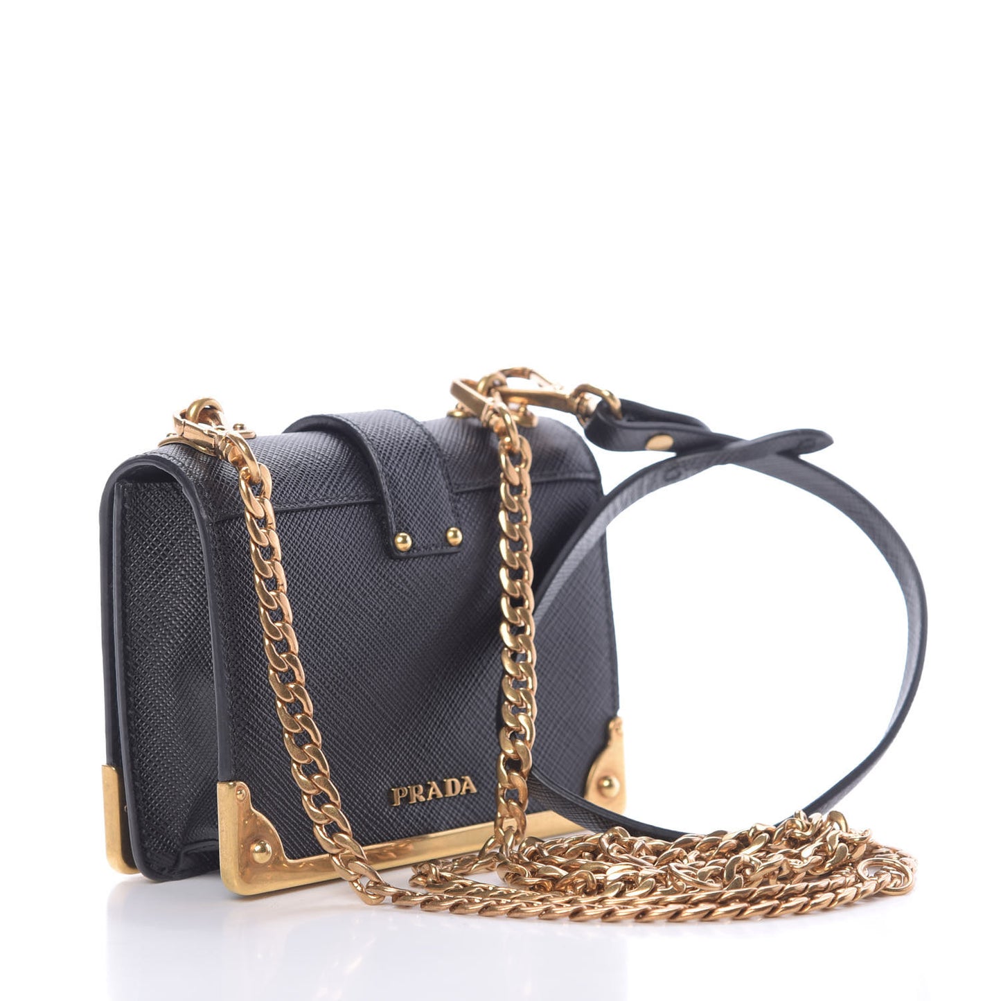 Saffiano Astrology Mini Cahier Bag Black