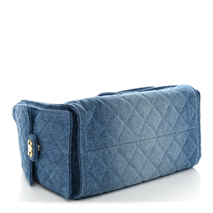 Chanel Washed Denim Quilted Small Chanel 25 Handbag Blue 4 of 10