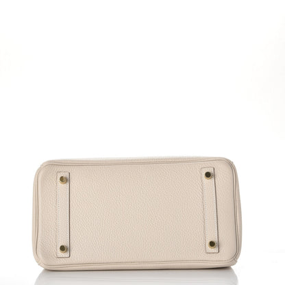 Hermes Taurillon Clemence Birkin 30 Craie 6 of 38