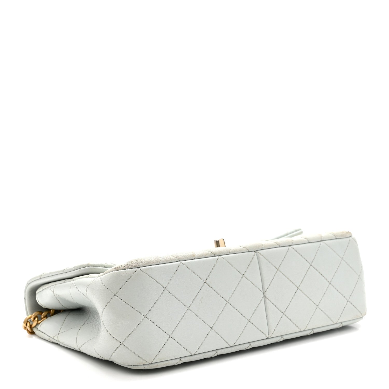 Chanel Lambskin Quilted Small Sweet Camellia Flap Light Blue 4 of 12