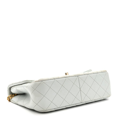 Chanel Lambskin Quilted Small Sweet Camellia Flap Light Blue 4 of 12