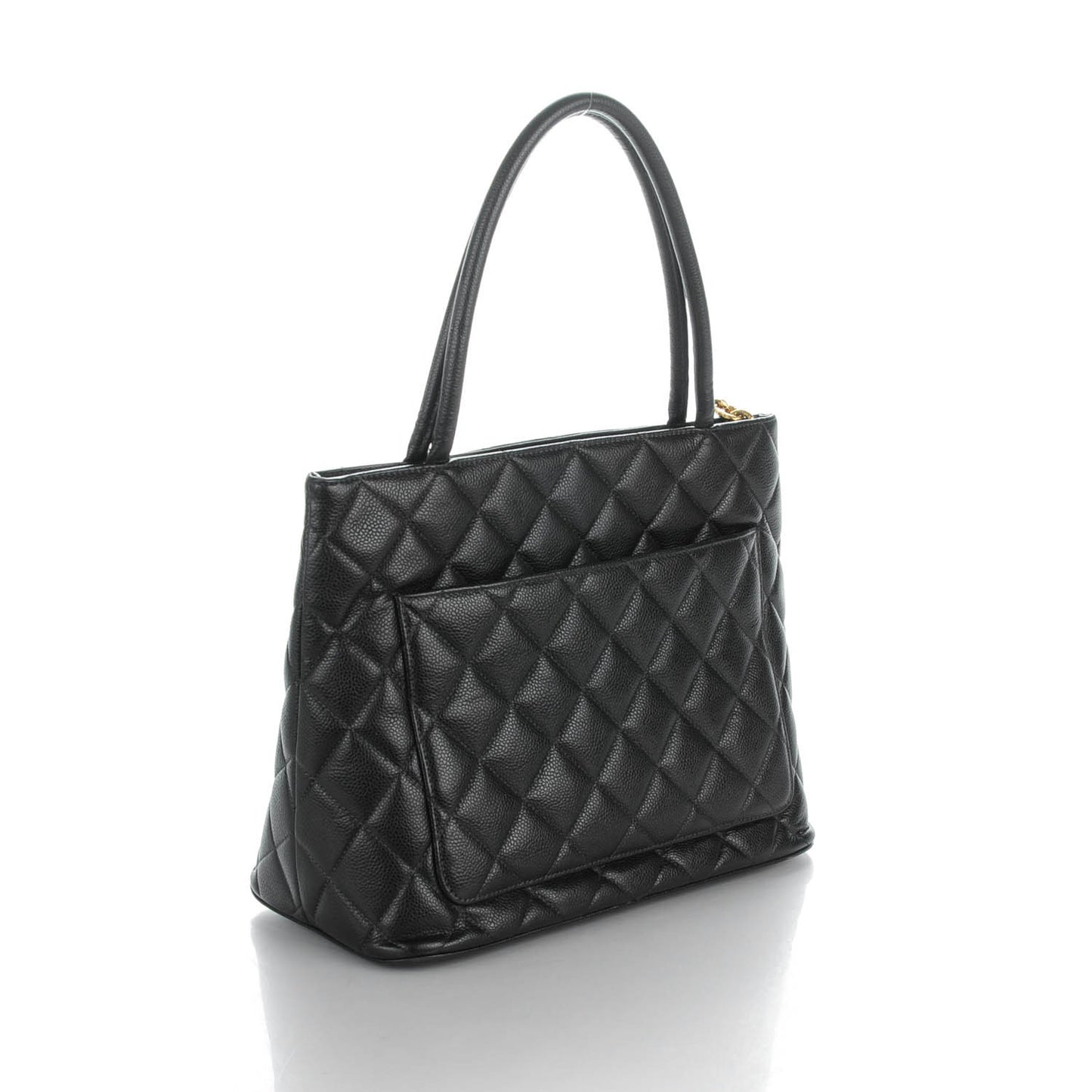 Caviar Quilted Medallion Tote Black