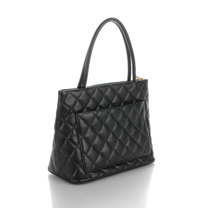 Chanel Caviar Quilted Medallion Tote Black 3 of 9