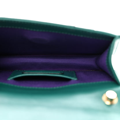 Bulgari Calfskin Small Serpenti Forever Snake Strap Crossbody Bag Emerald Green 6 of 11