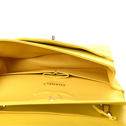 Chanel Caviar Quilted Medium Double Flap Yellow 5 of 10
