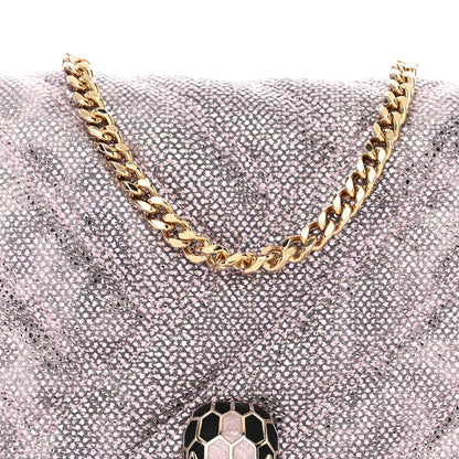 Bulgari Metallic Karung Matelasse Mini Serpenti Cabochon Crossbody Rosa Di Francia 8 of 11