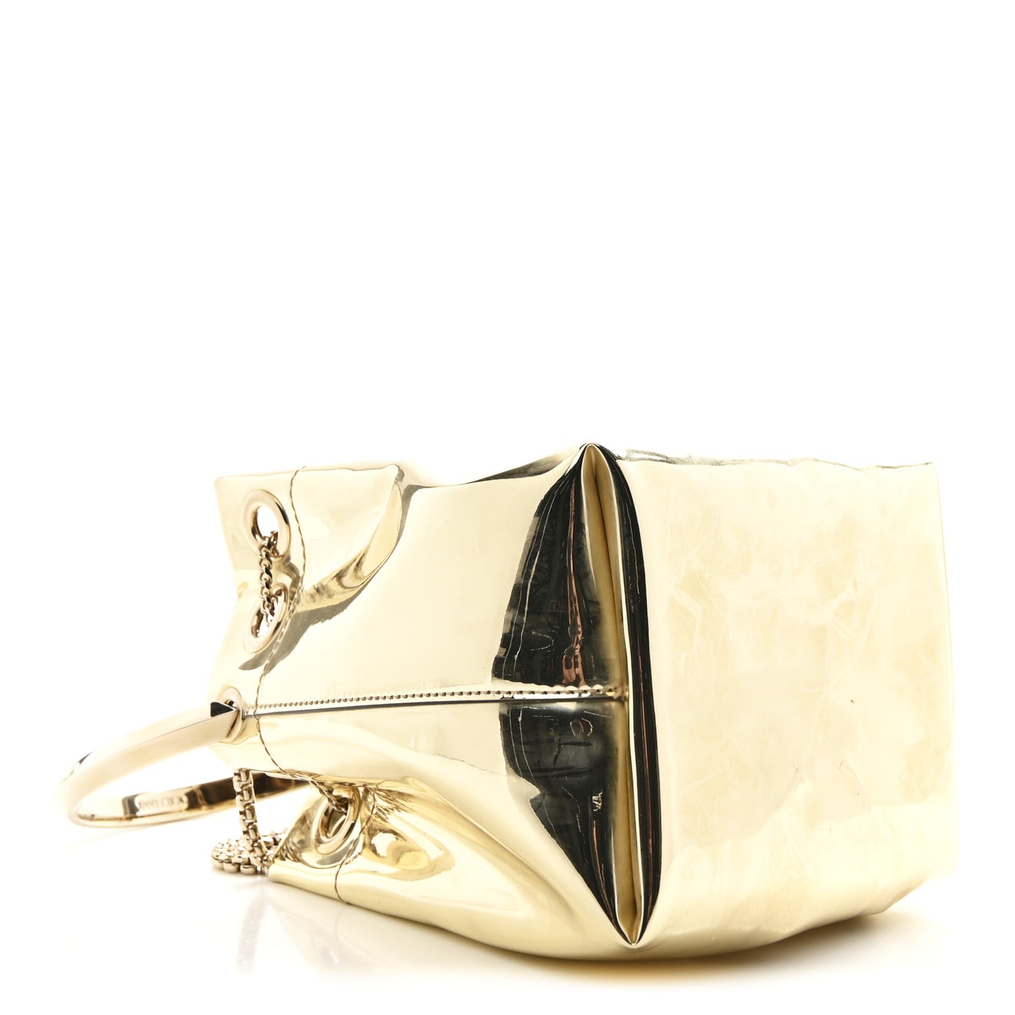 Metallic Patent Bon Bon Bag Gold