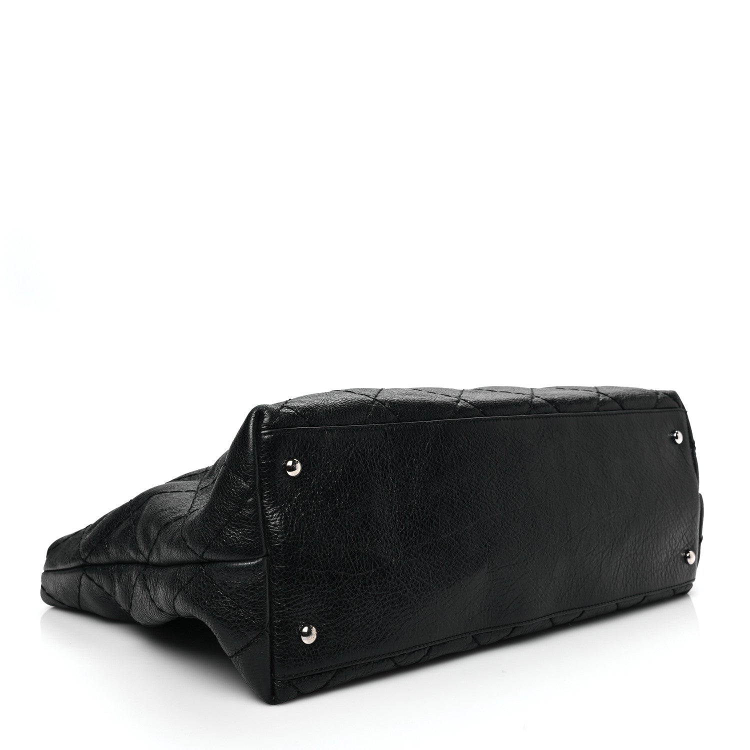Chanel Glazed Calfskin Large On The Road Tote Black 4 of 10