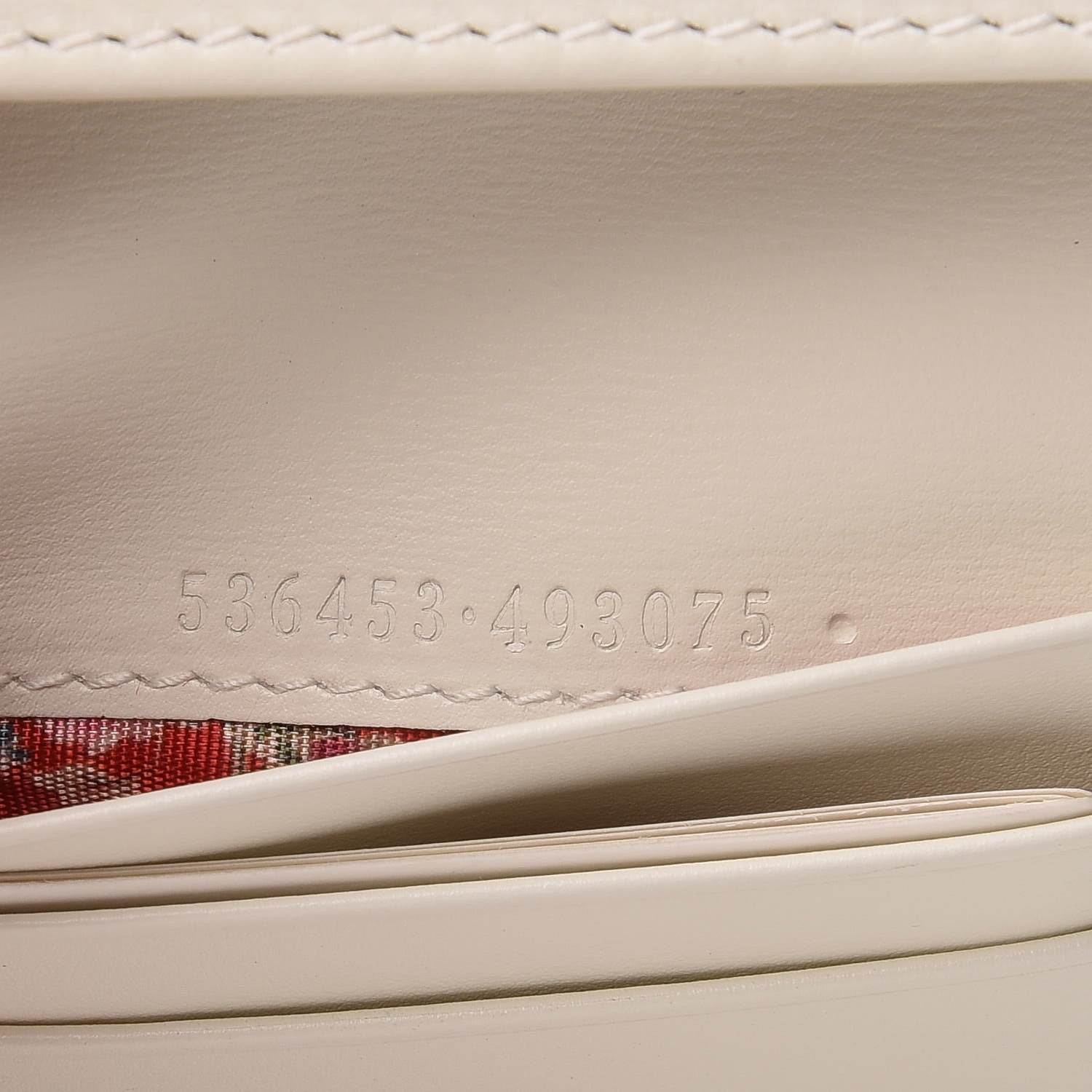 Gucci Calfskin Web Trapuntata GG Card Case Wallet Off White 7 of 9