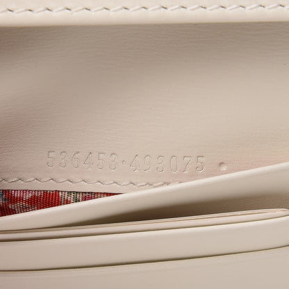 Gucci Calfskin Web Trapuntata GG Card Case Wallet Off White 7 of 9
