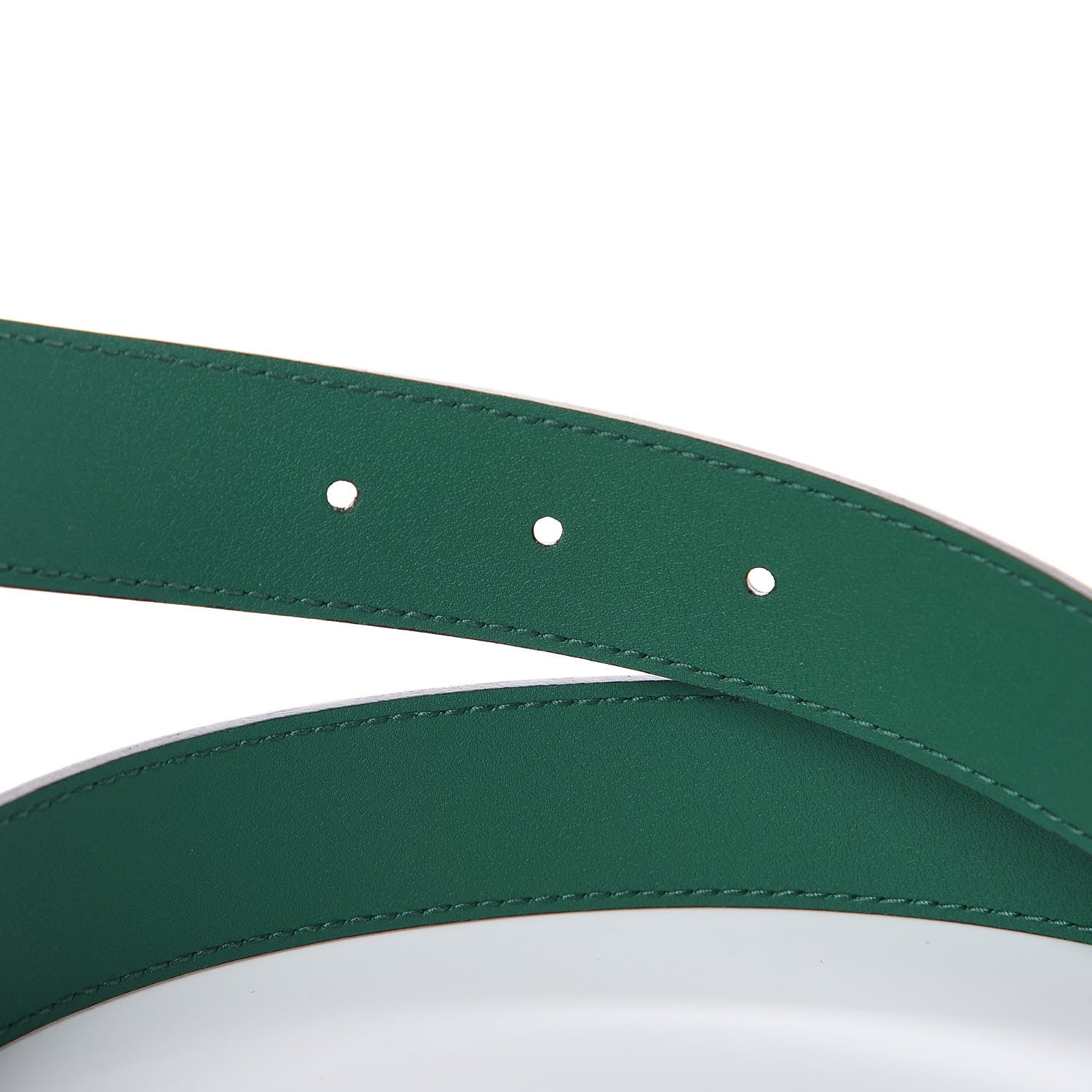Gucci Calfskin Crystal Metal Tiger Head Buckle 30mm Belt 75 30 Emerald Multicolor 4 of 8
