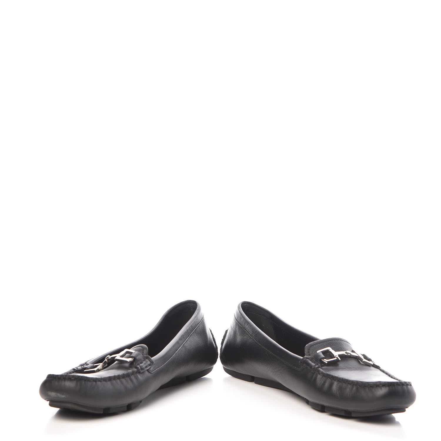 Gucci Calfskin Womens Driver Loafers 38 Black 8 of 12