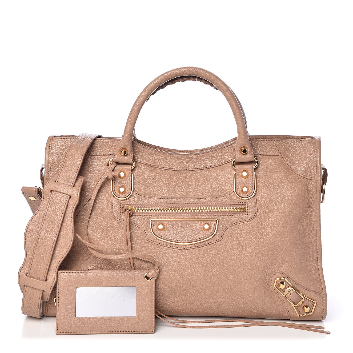 Balenciaga Chevre Gold Metallic Edge Hardware City Rose Des Sables 1 of 11