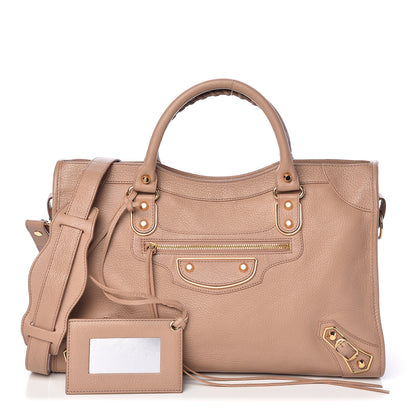 Balenciaga Chevre Gold Metallic Edge Hardware City Rose Des Sables 1 of 11