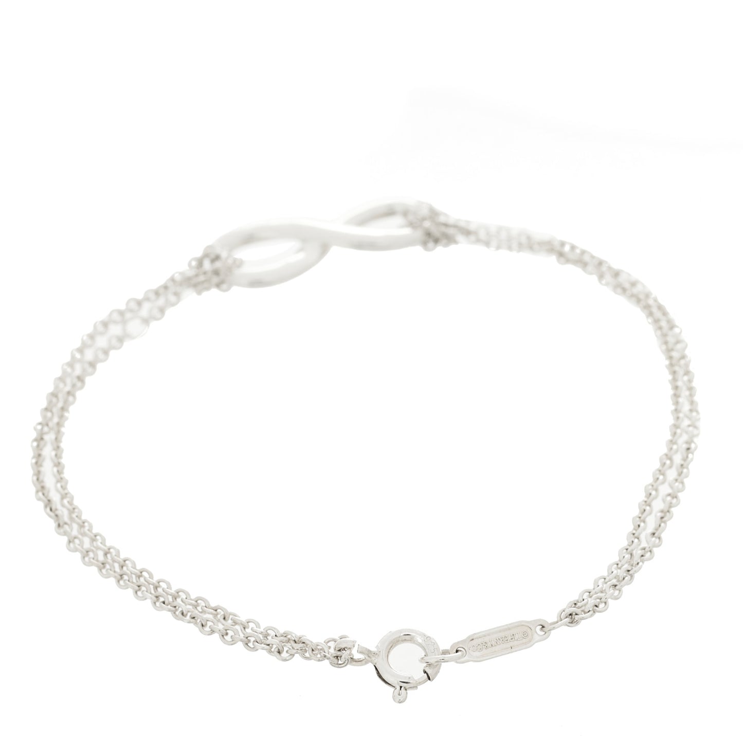 Sterling Silver Infinity Double Chain Bracelet