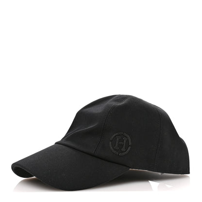 Hermes Cotton Miles H Circle Hat 58 Black 1 of 9