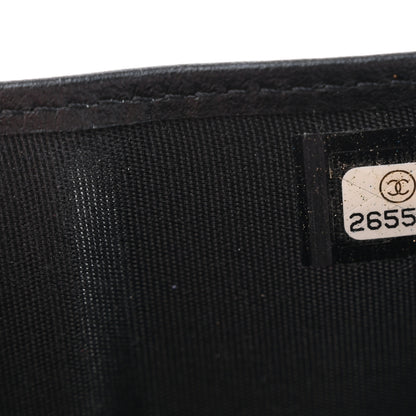 Chanel Caviar Chevron Quilted Boy Compact Wallet Black 8 of 10