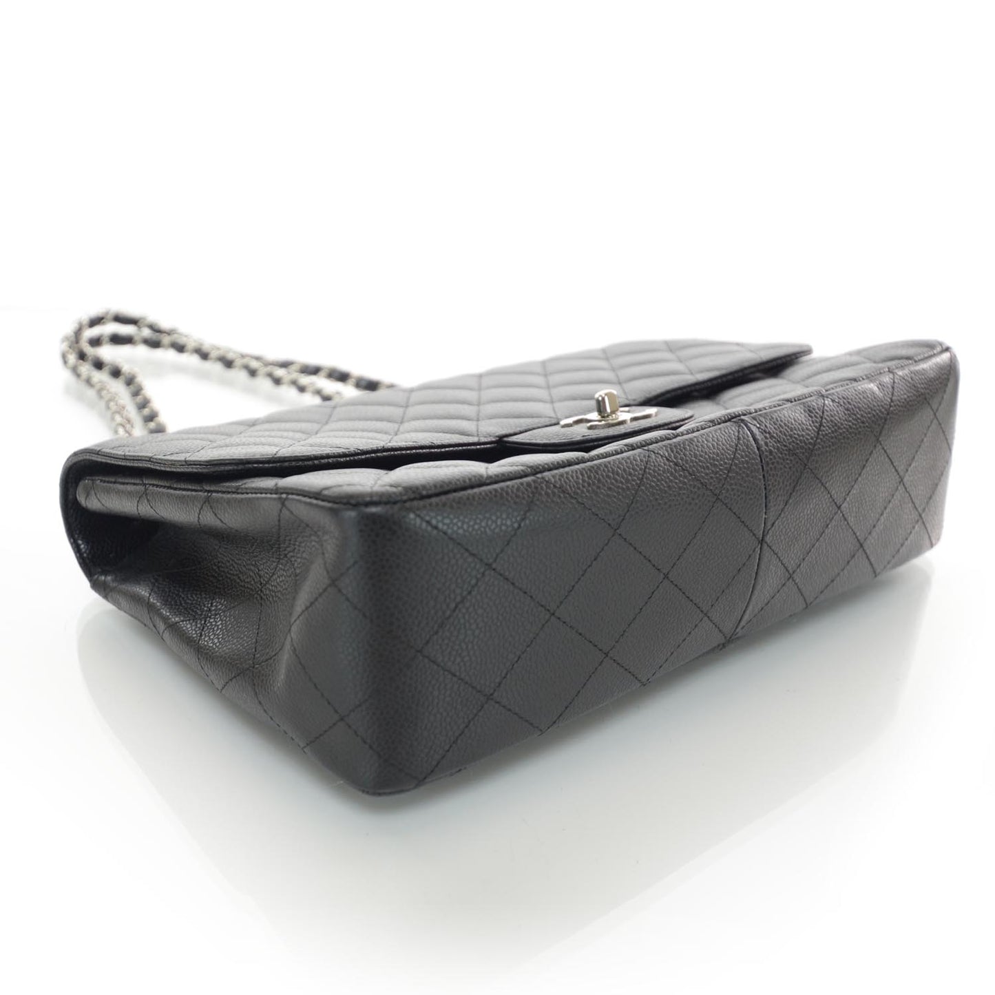 Caviar Jumbo Single Flap Black