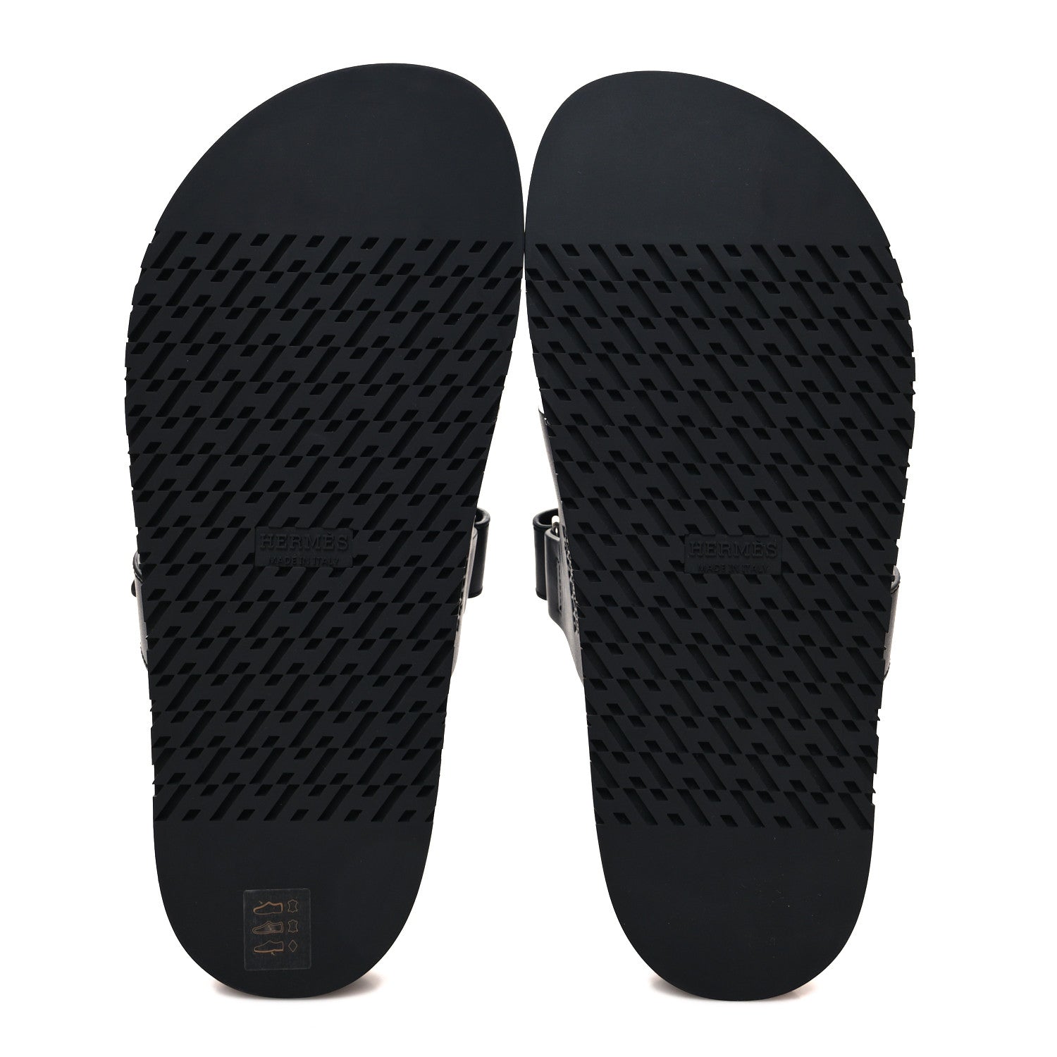 Hermes Calfskin Womens Chypre Sandals 39 Black 5 of 9