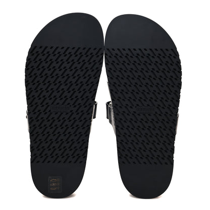 Hermes Calfskin Womens Chypre Sandals 39 Black 5 of 9