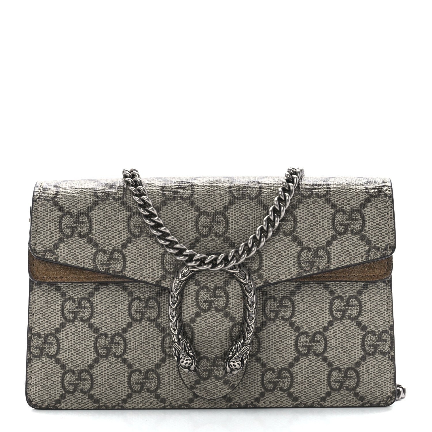 Gucci GG Supreme Monogram Super Mini Dionysus Shoulder Bag Taupe 1 of 10