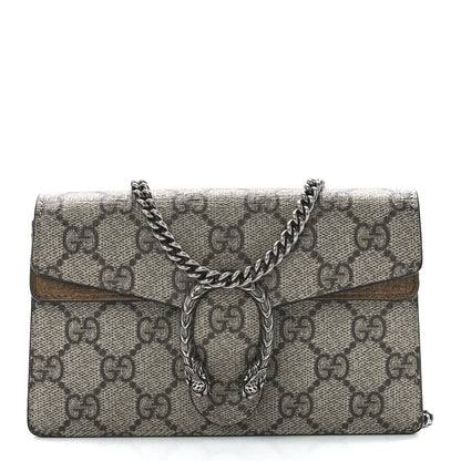 Gucci GG Supreme Monogram Super Mini Dionysus Shoulder Bag Taupe 1 of 10
