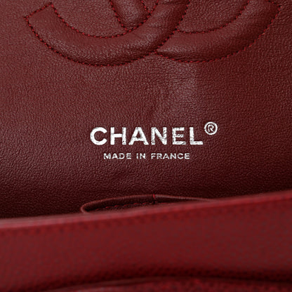Chanel Caviar Quilted Medium Double Flap Dark Red 6 of 11