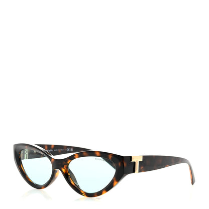 Tiffany Acetate Metal Tiffany T Tortoise Cat Eye Sunglasses TF4225U Brown Blue 1 of 8