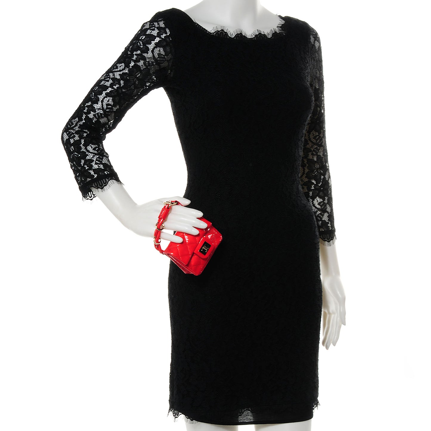 Patent Leather 2.55 Ankle Wrist Bag Red