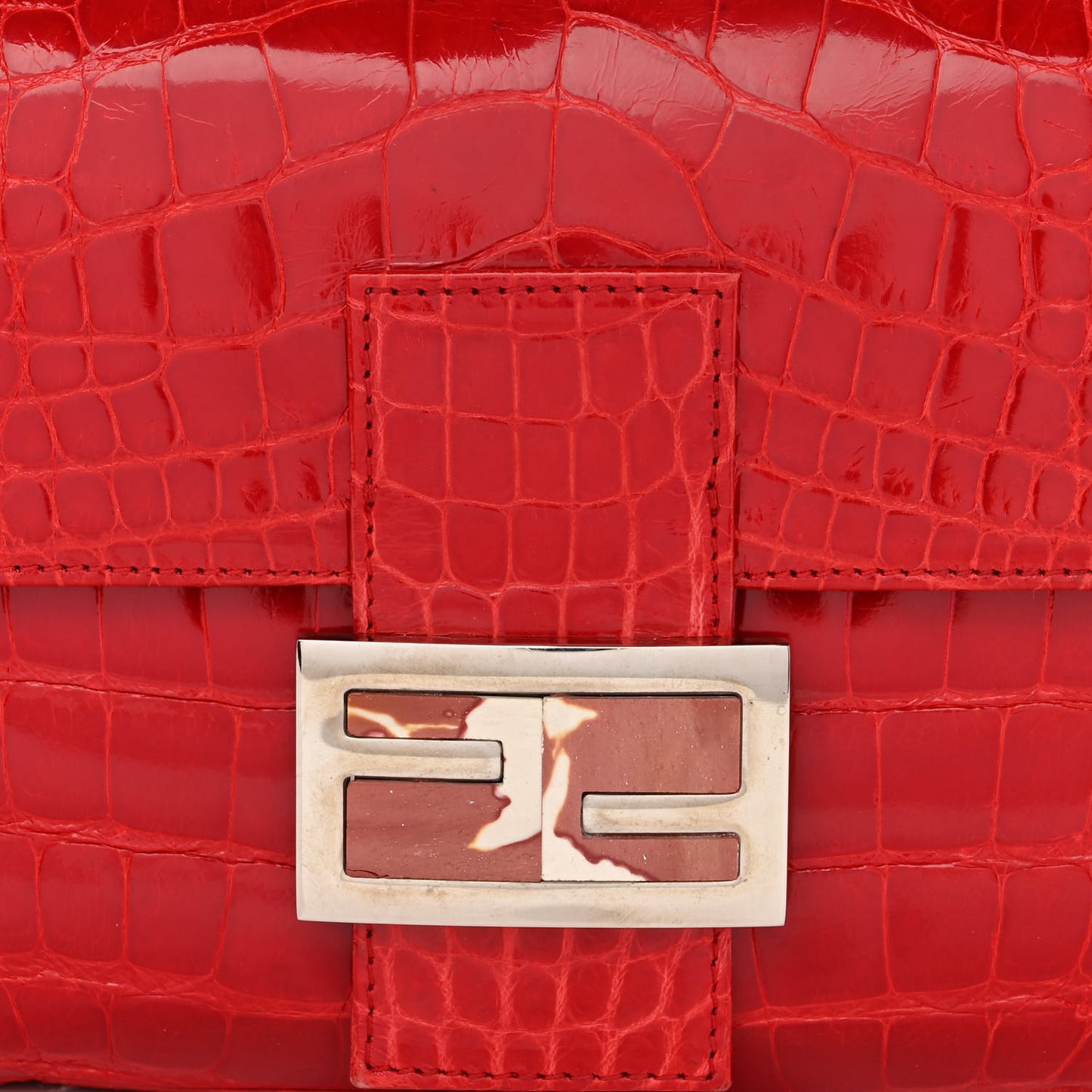 Crocodile Baguette Red