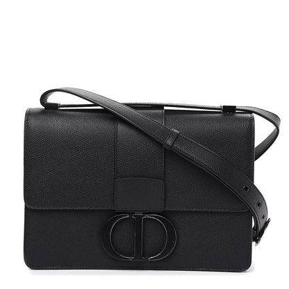Christian Dior Ultra Matte Grained Calfskin 30 Montaigne Flap Bag Black 1 of 8