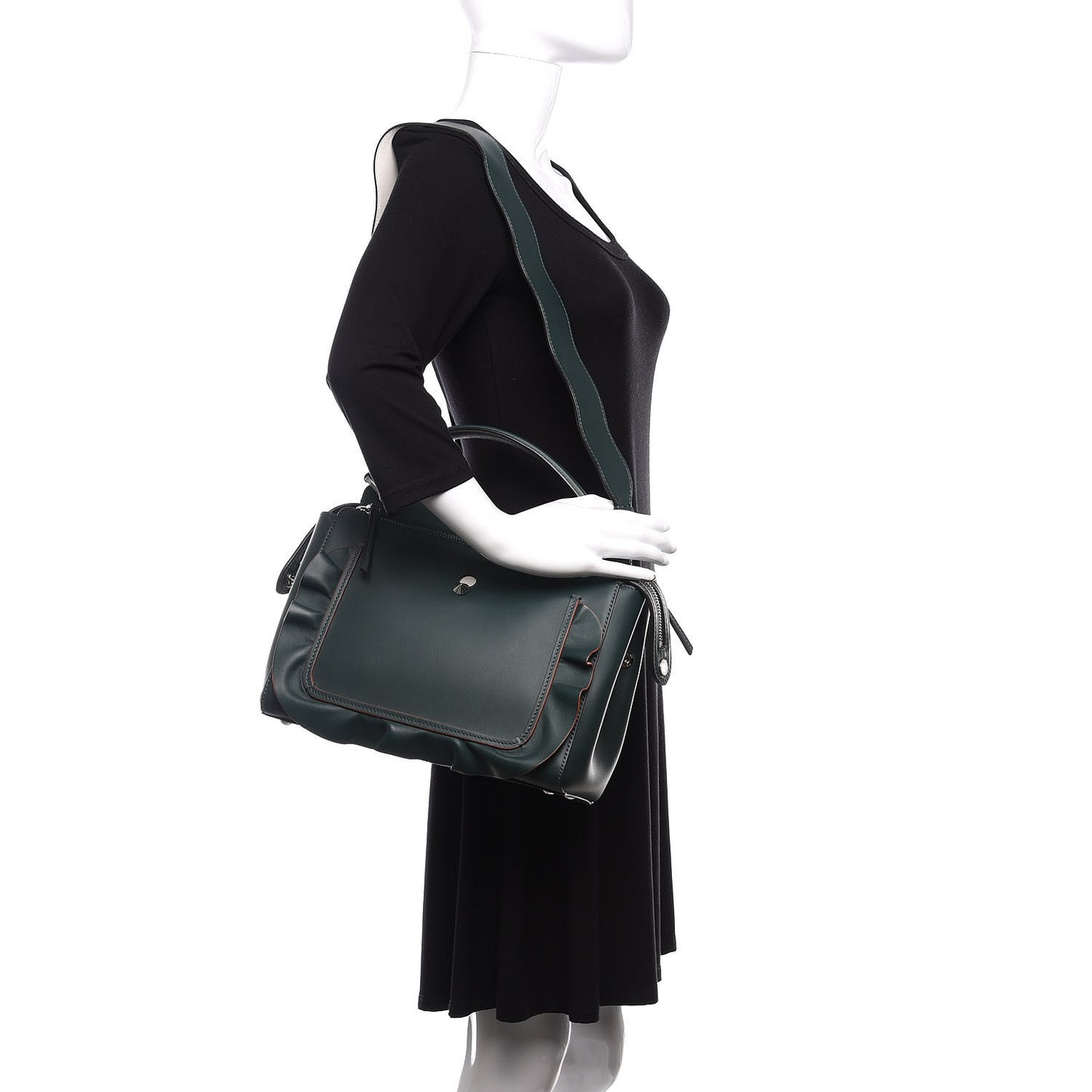 Vitello Baltico Century Dolce Waves DotCom Satchel Verde Inglese White