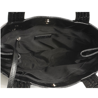 Chanel Vinyl Quilted CC Small Expandable Tote Black 5 of 7