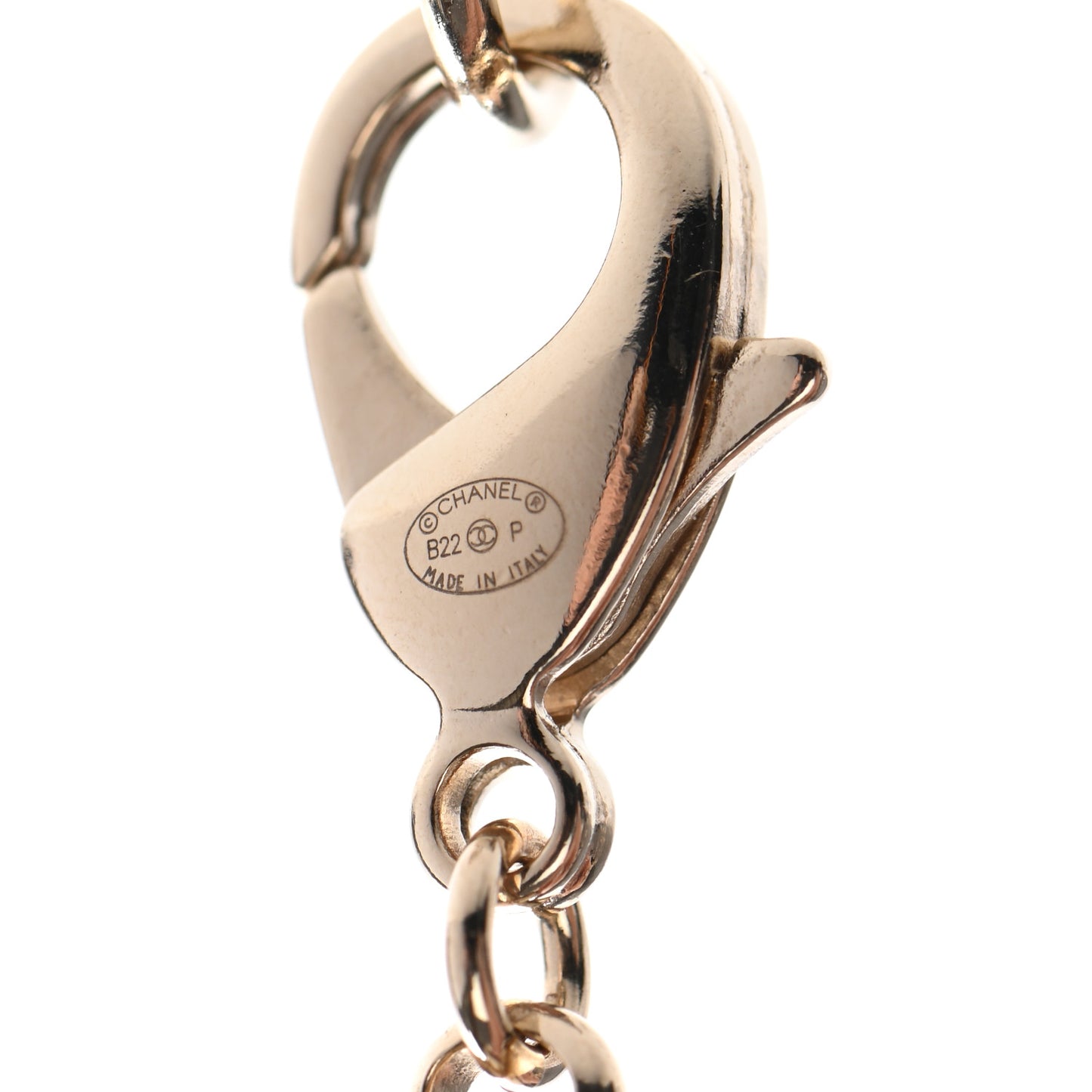 CC Heart Chain Pendant Necklace Gold