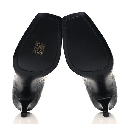 Chanel Crocodile Embossed Patent Calfskin Pumps 38.5 Black 13 of 20