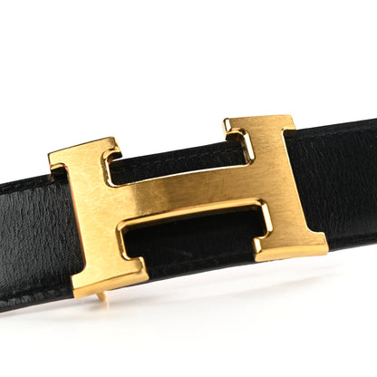 Hermes Box Togo 32mm H Belt 85 Black Gold 16 of 17